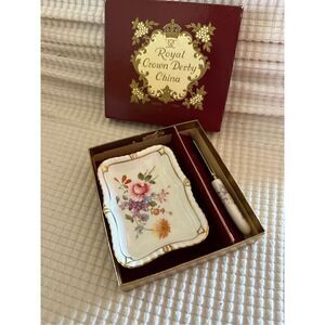 Royal Crown Derby dish & knife